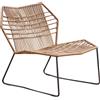 MOROSO poltrona con struttura verniciata TROPICALIA - TR0458-FINTO-CUOIO-BASE-NERA