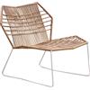 MOROSO poltrona con struttura verniciata TROPICALIA - TR0458-FINTO-CUOIO-BASE-BIANCA