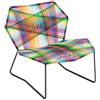 MOROSO poltrona con struttura verniciata TROPICALIA - TR0458-MELANGE-BASE-NERA
