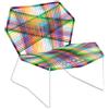 MOROSO poltrona con struttura verniciata TROPICALIA - TR0458-MELANGE-BASE-BIANCA