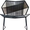 MOROSO poltrona con struttura verniciata TROPICALIA - TR0458-BLACK-QUARZ-BASE-NERA