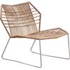 MOROSO poltrona con base inox TROPICALIA - TR0459-FINTO-CUOIO-BASE-INOX