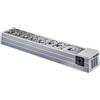 Ristosubito Espositore vetrina refrigerata da tavolo TCN Capacità vaschette GN vari formati Potenza kW 0,13 Modello MIXTO Temp.°C. 2 / 10 Dim. cm L.183 P.33 H.23