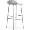 NORMANN COPENHAGEN sgabello FORM BARSTOOL H 75 cm basamento in acciaio verniciato - 602793