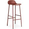 NORMANN COPENHAGEN sgabello FORM BARSTOOL H 75 cm basamento in acciaio verniciato - 602797