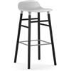 NORMANN COPENHAGEN sgabello FORM BARSTOOL H 75 cm basamento in legno nero - 603218