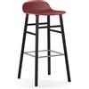NORMANN COPENHAGEN sgabello FORM BARSTOOL H 75 cm basamento in legno nero - 603223