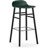 NORMANN COPENHAGEN sgabello FORM BARSTOOL H 75 cm basamento in legno nero - 603222