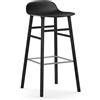 NORMANN COPENHAGEN sgabello FORM BARSTOOL H 75 cm basamento in legno nero - 603220