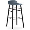 NORMANN COPENHAGEN sgabello FORM BARSTOOL H 75 cm basamento in legno nero - 603221