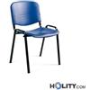 Sedia per conferenze impilabile con seduta in plastica h34409