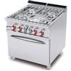 Allforfood Cucina a gas ad acqua 4 fuochi con forno a gas allforfood cfa4/98g linea elle
