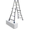 Facal Scala multiposizioni 4+4 gradini modello briko blu