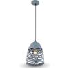 V-TAC PORTALAMPADA E27 PENDENTE TRAFORATO D200 GRIGIO VT-7200-LED3822