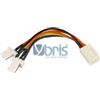 Ybris-Cooling Y-cable 3Pin Molex to 2x 3Pin Molex