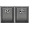 ELLECI lavello a 2 vasche QUADRA 350 SOTTOTOP - LGQ350XXBSO