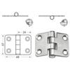 Cerniera inox mm 48 x 37