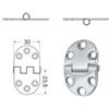 Cerniera inox mm 30 x 23.5