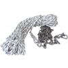 Cima poliestere mm 8 + mt 1,5 catena zincata e grillo da mm 8.