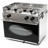 Cucina a gas inox con forno a 2 fuochi