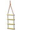Scaletta in corda di nylon a 4 gradini in legno