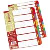 ESSELTE Separatore Festival - 6 tasti neutri colorati - cartoncino 140 gr - A4 - multicolore (unità vendita 1 pz.)
