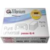TITANIUM Punti universali - 6-4 - acciaio-zinco cromato - metallo - Titanium - conf. 1000 punti (unità vendita 10 pz.)