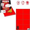 MARKIN Etichette adesive C-512 - in carta - permanenti - 105 x 74,25 mm - 8 et-fg - 100 fogli - rosso fluo - Markin (unità vendita 1 pz.)