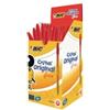 BIC Penna sfera Cristal - punta fine 0,8 mm - rosso - Bic - conf. 50 pezzi (unità vendita 1 pz.)