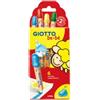 GIOTTO BEBE Supermatitoni - diametro mina 7 mm - lavabili - colori assortiti - con temperino - Giotto - astuccio 6 pezzi (unità vendita 1 pz.)