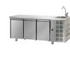 Tecnodom Tavolo Refrigerato 3 Porte GN 1/1 - Lavello Destro Vasca Singola