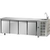 Tecnodom Tavolo Refrigerato 4 Porte GN 1/1 - Lavello Destro Vasca Singola