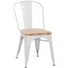 Ristosubito Sedia da interno impilabile TESR Struttura in metallo verniciato Seduta in legno Modello 978-EM53W Dim. cm L.36 P.36 H.85