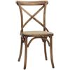 Ristosubito Sedia da interno TESR Struttura in legno Effetto anticato Seduta in rattan Modello 1188-HT36