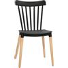 Ristosubito Sedia da interno TESR Gambe in legno Scocca in polipropilene Modello 1322-Z87