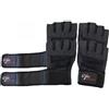 GYM POWER 2X PAIA GUANTINI FITNESS PROFESSIONALI IN PELLE/SPANDEX CON AVVOLGENTE POLSINO - MISURE A SCELTA