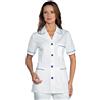 ISACCO Casacca ginevra manica corta profili blu cina ISACCO 031406