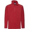 FRUIT OF THE LOOM Pile mezza zip rosso