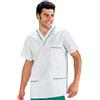 ISACCO Casacca collo a v profilata verde 100% Cotone 190 gr/mq ISACCO 045104