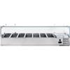 Forcold Vetrina Statica per Pizzeria AISI 201 - Profondità Cm 33 - Capacità N° 7 Vaschette GN1/4