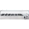 Forcold Vetrina Statica per Pizzeria AISI 201 - Profondità Cm 39,5 - Capacità Vaschette N° 5 GN1/3 + N° 1 GN1/2