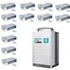 CLIMATIZZATORE MULTI CANALIZZATO 12000 DC INVERTER CON 12 UNITA' INTERNE ALTA PREVALENZA