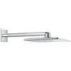 Grohe Soffione Rainshower Cosmopolitan 310 a 2 Getti con Braccio a Soffitto, Cromo, Quadrato, 400 mm 26479000