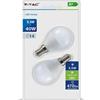 V-TAC LAMPADINA LED E14 5,5W BIANCO NATURALE A BULBO 2 PEZZI VT-2146-LED7356
