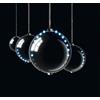 Catena Set 4 Sfere Argento 2 File Led A Sfera Effetto Cascata Diamentro Sfere 8Cm