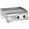 Amitek Fry top elettrico da banco Modello FT2R Piano di cottura rigato