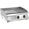 Amitek Fry top elettrico da banco Modello FT2M Piano di cottura liscio e rigato Potenza 6000 W
