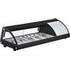 Amitek Vetrina Sushi Vetro Apribile Modello AK513NSB Capacità bacinelle 5 bacinelle GN1/3 H 4 cm