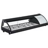 Amitek Vetrina refrigerata Sushi Modello AK613NSB Vetro Apribile Capacità bacinelle 6 bacinelle GN1/3 H 4 cm