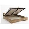 Skandica Letto contenitore in legno massiccio di Faggio - Spectrum (Struttura colore Sbiancato 120x200 (est. 125,5x208) )